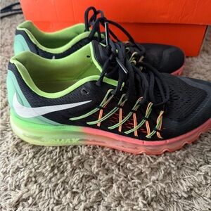 Nike Lime Green and Black Running Shoes